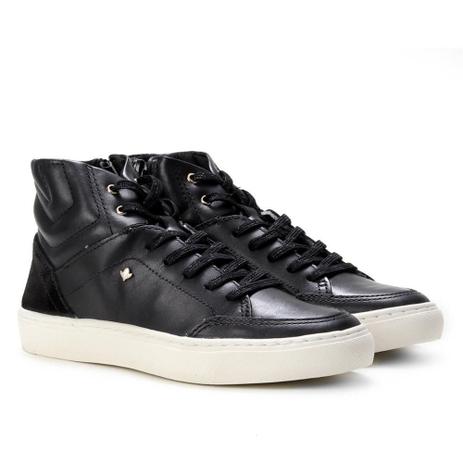 tenis cano alto feminino cravo e canela