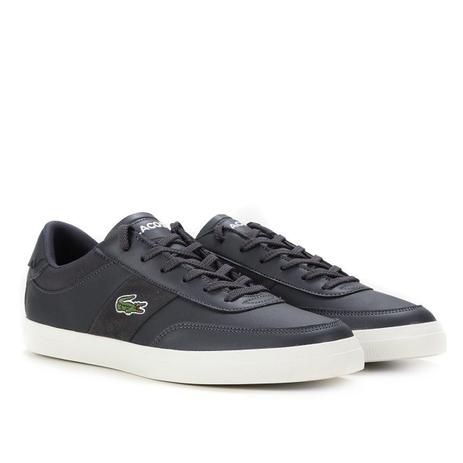 tenis de couro lacoste