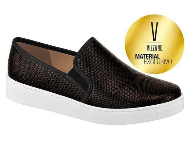 tenis vizzano slip on preto
