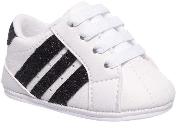 Tênis de Bebê Social com Listras Preta 15 ao 20 - Baby I - Tênis para Bebês  - Magazine Luiza