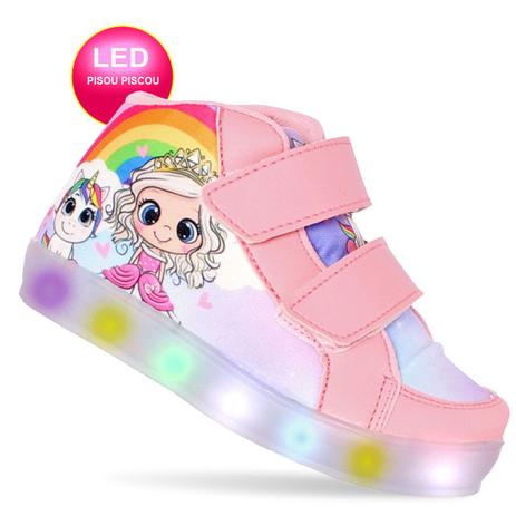 Tenis de led luz pisca princesa e unicornio infantil feminino - EDS - Calçados  Infantis - Magazine Luiza