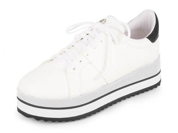 Tênis Dumond Plataforma Branco/Preto - Tênis Feminino - Magazine Luiza