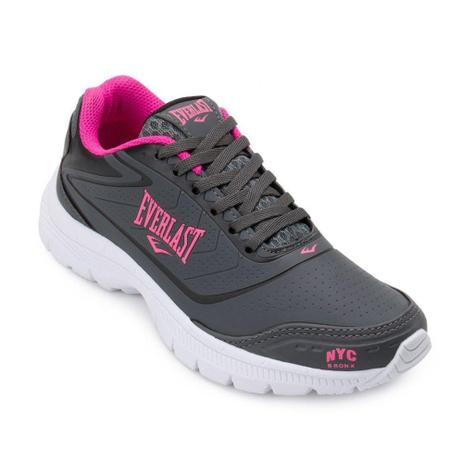 tenis everlast cinza com rosa