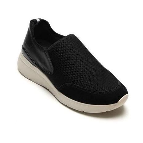 Tênis Usaflex Slip On Elastano Feminino - Preto | SUPER TENNIS