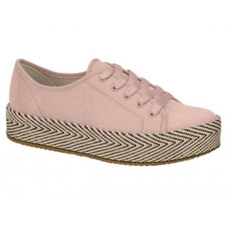 tenis beira rio flatform rosa