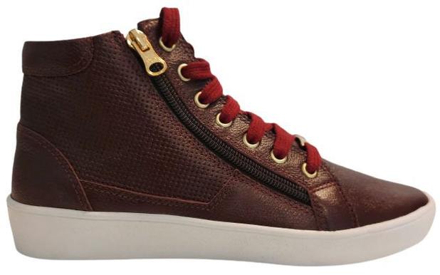 Tênis Feminino Cano Alto em Couro Vinho - Shoes U - Calçados Femininos -  Magazine Luiza