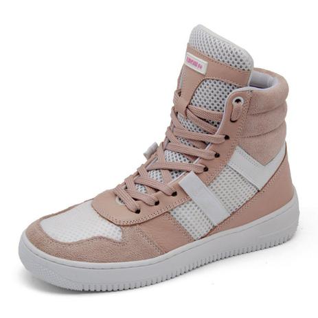 Tenis Feminino Cano Alto Esportivo Em Couro - Rose - 601 - Lirom - Tênis  Feminino - Magazine Luiza
