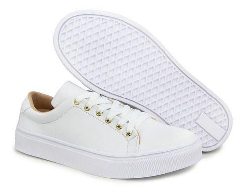 Tênis branco feminino - compre online, ótimos preços | Shafa