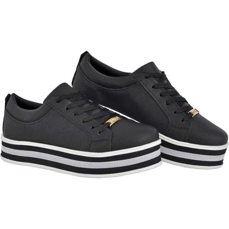 tenis preto de verniz feminino