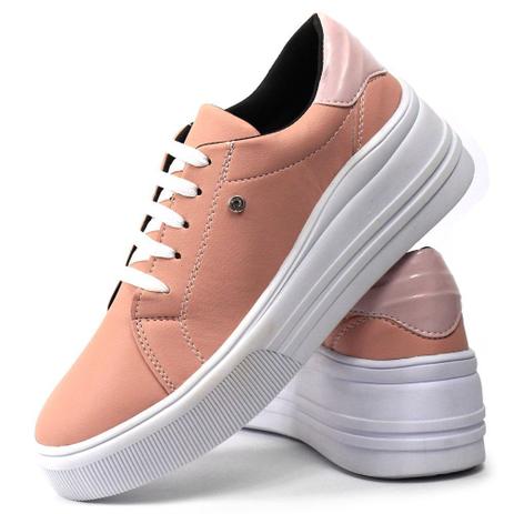 Tênis Feminino Casual Estiloso Salto Alto Plataforma Rosé - Sw Shoes -  Calçados Femininos - Magazine Luiza
