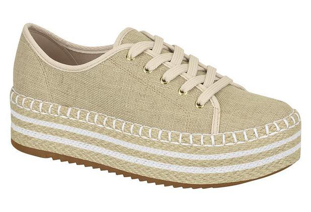 tenis flatform beira rio