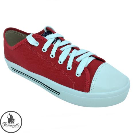 tenis moleca vermelho