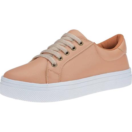 Tênis Feminino Casual Sapatênis Confortável Original Leve Nude Eleganteria  - Calçados Femininos - Magazine Luiza