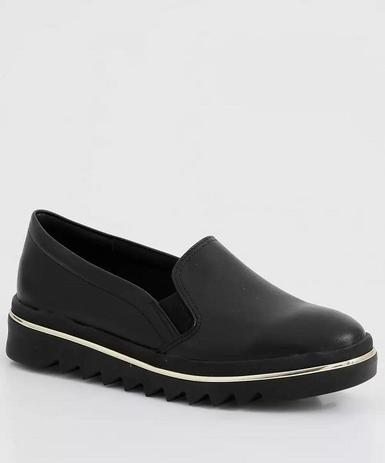 Tênis Feminino Casual Slip On Flatform Tratorado Beira Rio Preto - 4219405  - Slipper / Slip On Feminino - Magazine Luiza