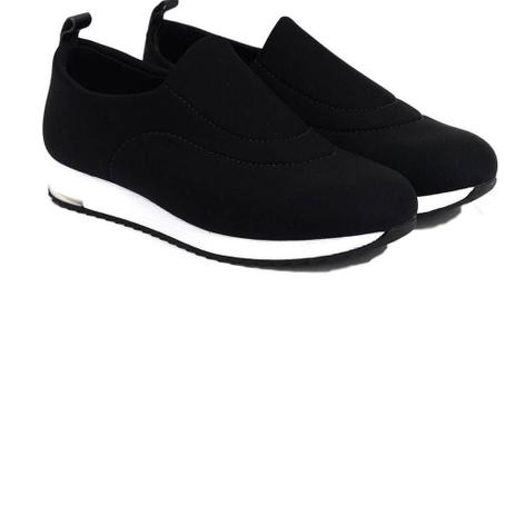 Tênis Feminino Casual Usaflex Neoprene Sem Costura Preto Menor preço em Tênis Feminino Casual Usaflex Neoprene Sem Costura Preto