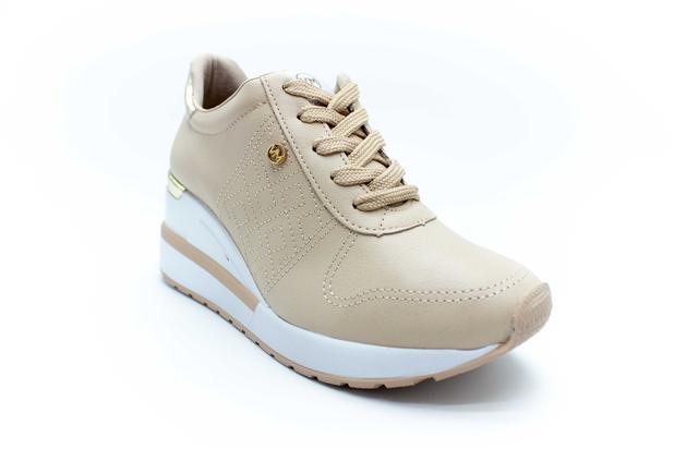 Tênis Feminino Casual Via Marte 21-1233 - Creme Com Dourado - Tênis  Feminino - Magazine Luiza