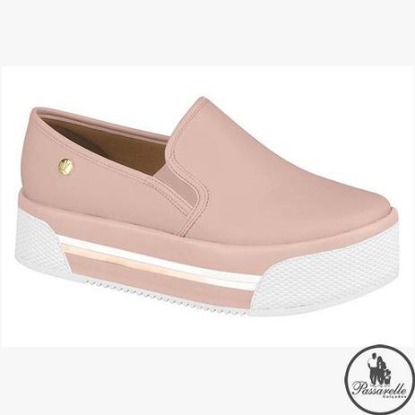 tênis feminino slip on flatform vizzano