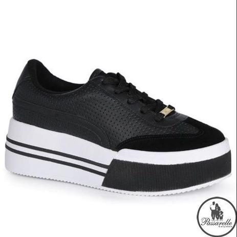 Tênis Feminino Casual Vizzano Pelica Flatform 1319.201 - Preto - Tênis Feminino - Magazine Luiza