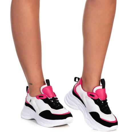 Tênis Feminino Chuncky Sneaker Casual Plataforma Preto Pink - Shop Estilo  Shoes - Calçados Femininos - Magazine Luiza
