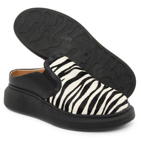 mule feminino com pelo