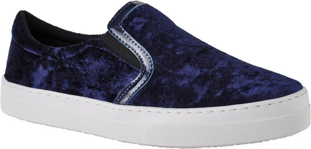 Tênis Feminino Elástico Sapatilha Iate Veludo Promoção Azul - Adaption Menor preço em Tênis Feminino Elástico Sapatilha Iate Veludo Promoção Azul - Adaption