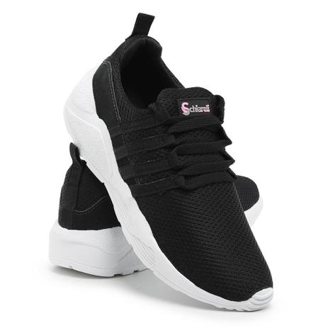 tenis feminino preto para corrida