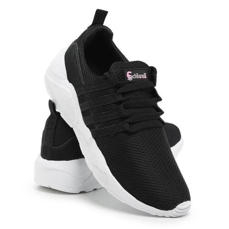 tenis feminino corrida preto