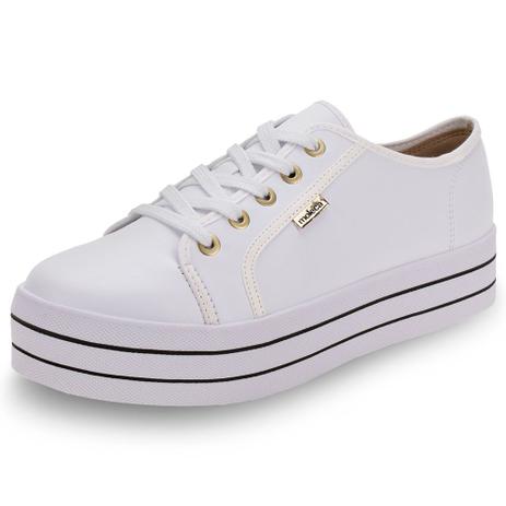 tenis branco flatform moleca