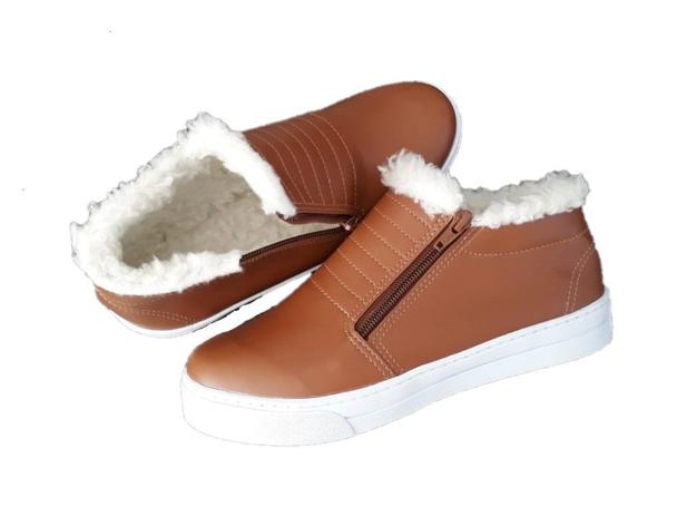 Tênis Feminino Forrado de Lã Botinha Flatform Peluciado - Diva Sapatilhas -  Moda Feminina - Magazine Luiza
