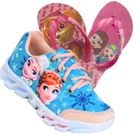 tenis infantil led personagens