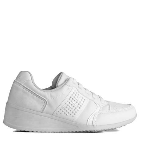 Tenis Anabela Via Marte Branco/prata/prata Feminino 21-1213