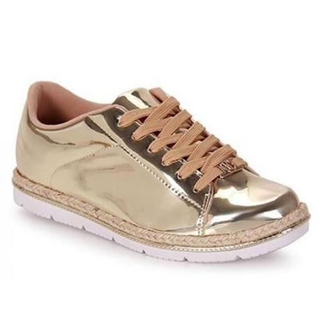 tênis metalizado feminino