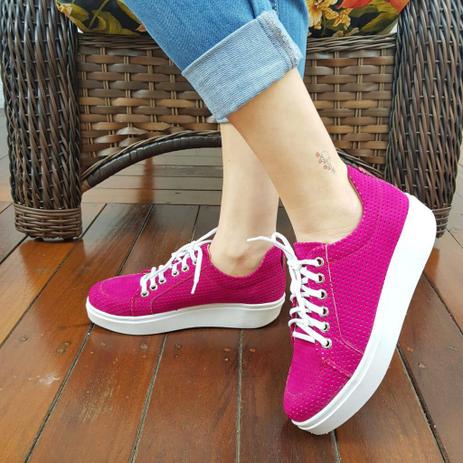 Tênis Feminino Modinha Nobuck Pink Furinhos - V\u0026T - Calçados Femininos -  Magazine Luiza