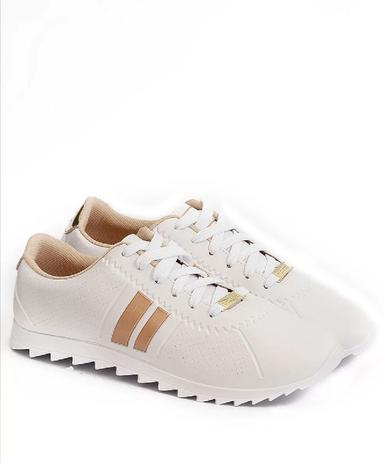 tenis dourado moleca