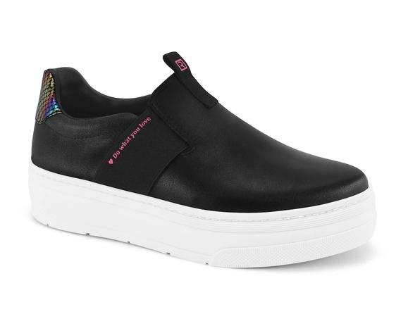 Tênis Casual Dakota Feminino Plataforma - Preto - G 2941