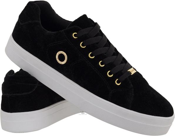 Tênis Feminino Sapatenis Casual Veludo Preto - Adaption Menor preço em Tênis Feminino Sapatenis Casual Veludo Preto - Adaption