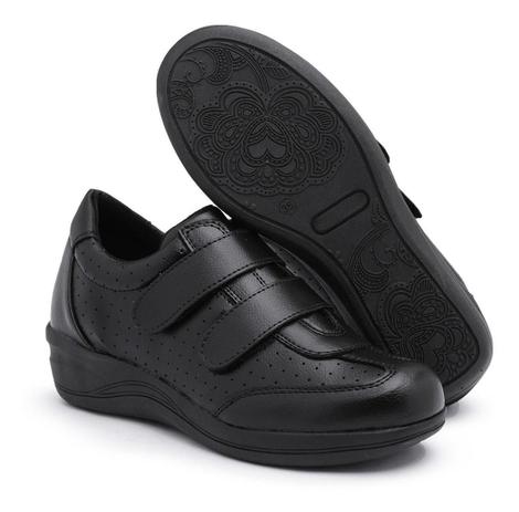 Tênis Feminino Sapato Antistres Ortopedico Conforto Preto - PZ Menor preço em Tênis Feminino Sapato Antistres Ortopedico Conforto Preto - PZ