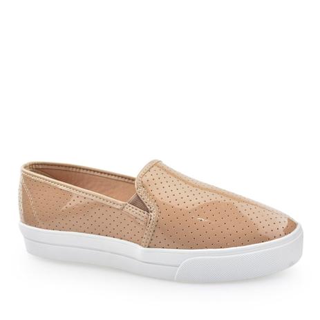 tenis feminino bege verniz