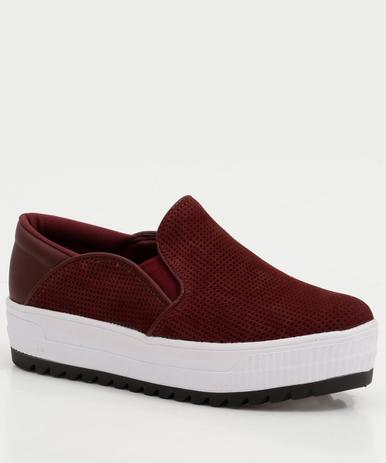 tenis slip on plataforma feminino