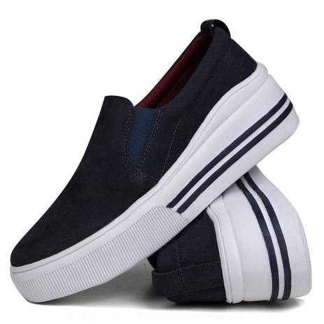 tenis slip on sola alta