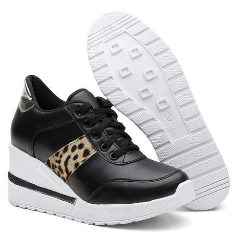 Tenis feminino fé branco anabela salto plataforma em Promoção | Ofertas na  Americanas