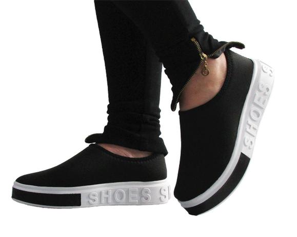 Tênis Feminino Sola Escrita Shoes Solado Sapatenis Flat Form - Fashionei -  Sapatênis Feminino - Magazine Luiza