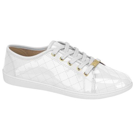 tenis moleca branco verniz