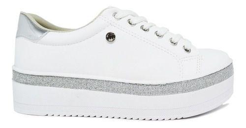 tenis branco com brilho feminino