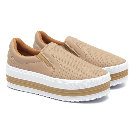 tenis flatform bege