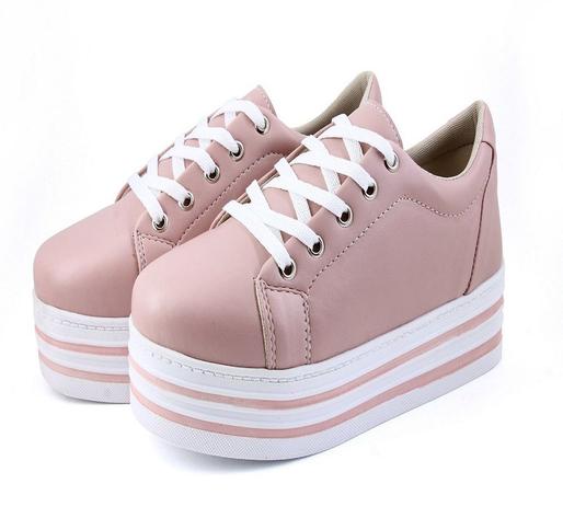 tenis flatform rose