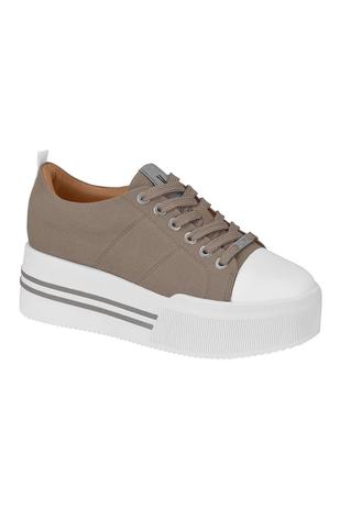 tenis flatform marrom