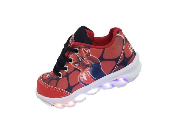 tenis de led do homem aranha