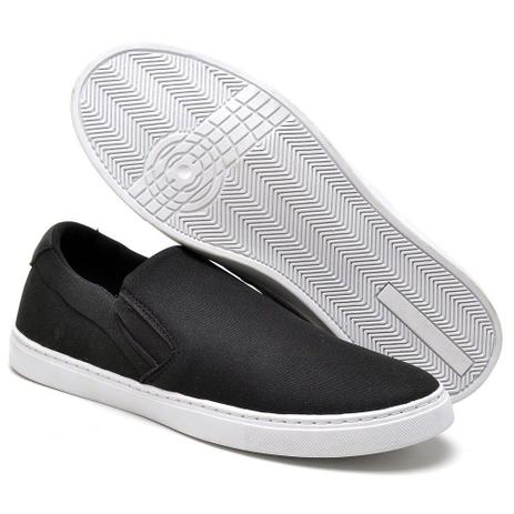 Tênis Iate Slip On Preto Sola Branca Unissex Sem Cadarço - ConffortTop -  Slipper / Slip On Masculino - Magazine Luiza