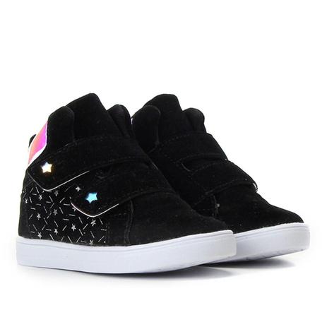 tenis cano alto velcro feminino